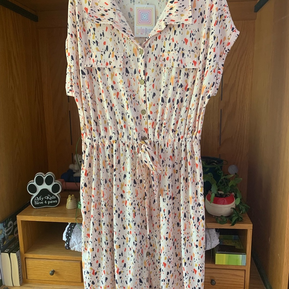 LuLaRoe Women's Casual Dress with Multicolor Pattern